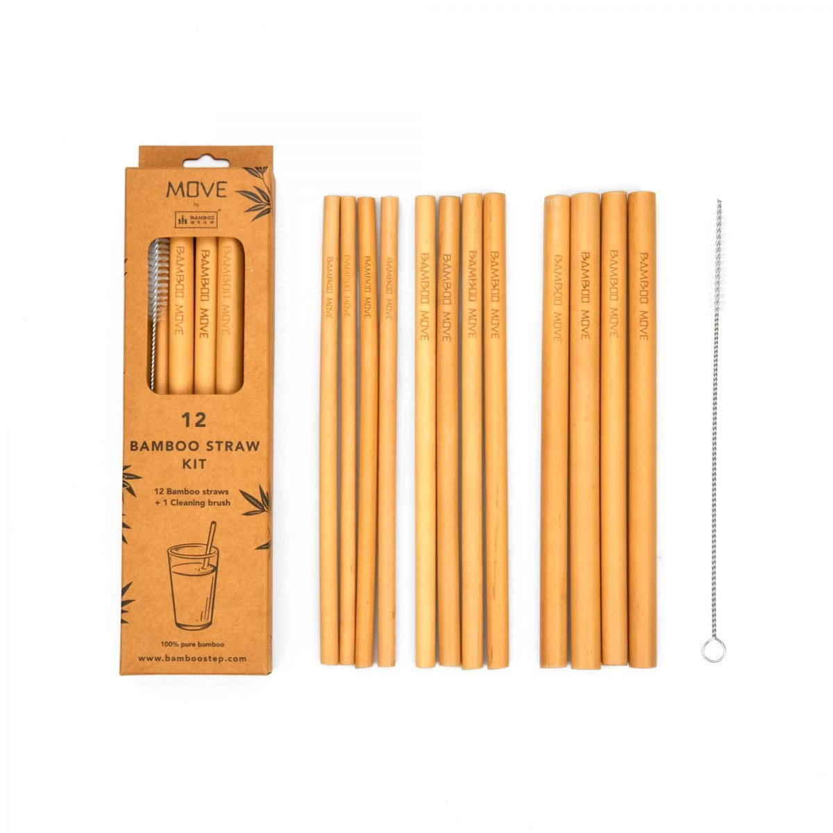 Box Kit 12 straws - Bamboo MOVE