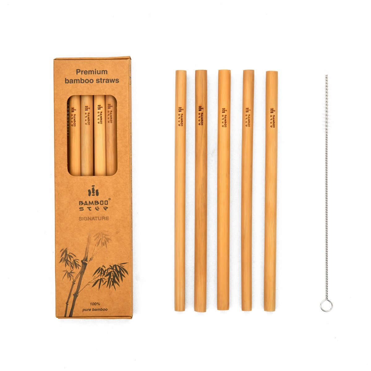 Bamboo Step SIGNATURE Box kit 5 bamboo straws content